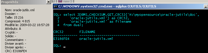 Oracle Checksum Example